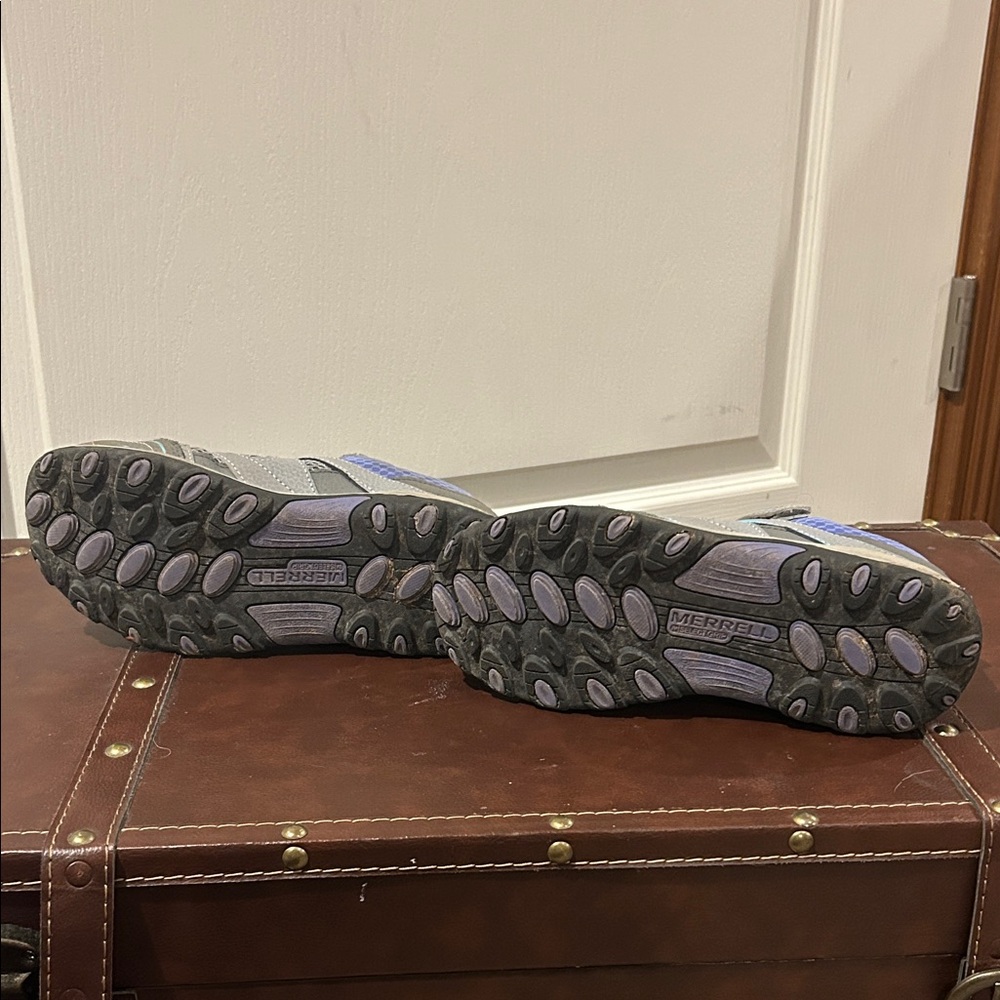 Merrell Trail Chaser Kids' Running/Hiking Sneakers Size 3 in Gray and Teal, VGC - Picture 3 of 5